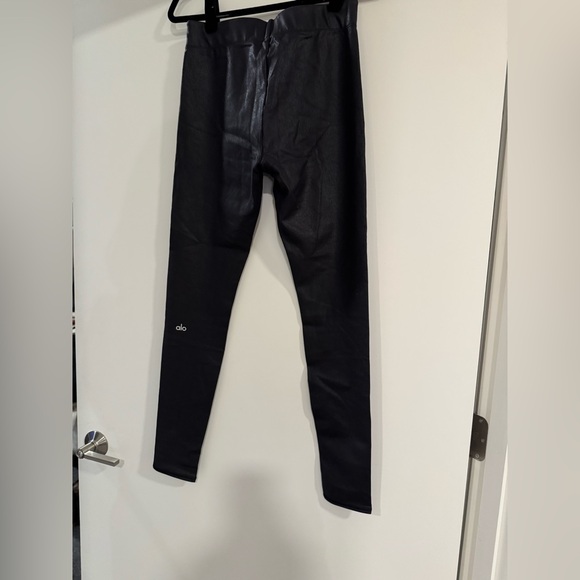 ALO Yoga Faux Leather Airbrush High Waist Legging - Picture 6 of 7